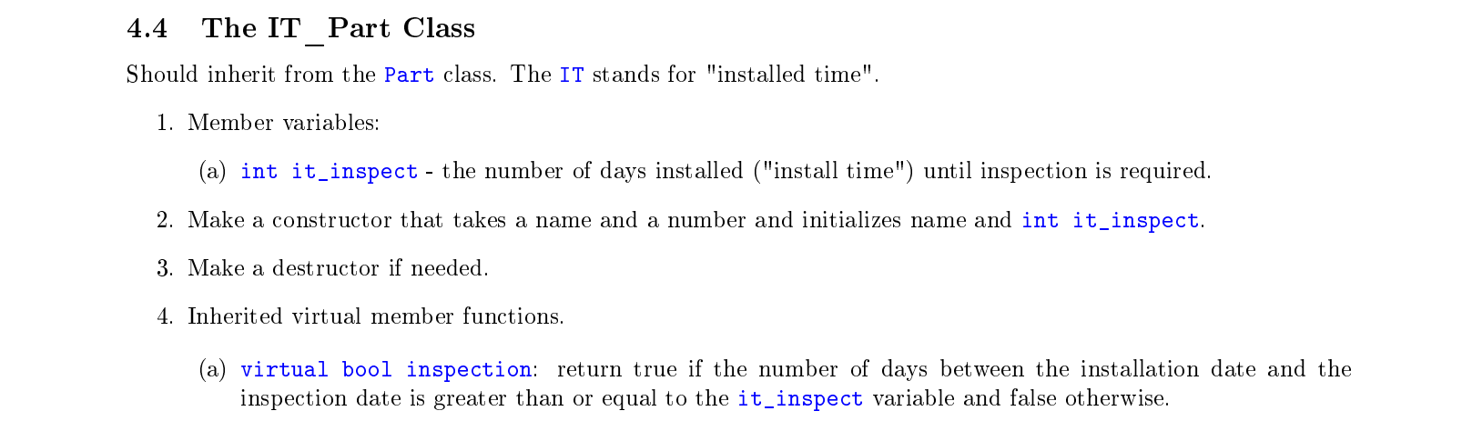Solved C plus plus Part.h #ifndef PART_H #define | Chegg.com