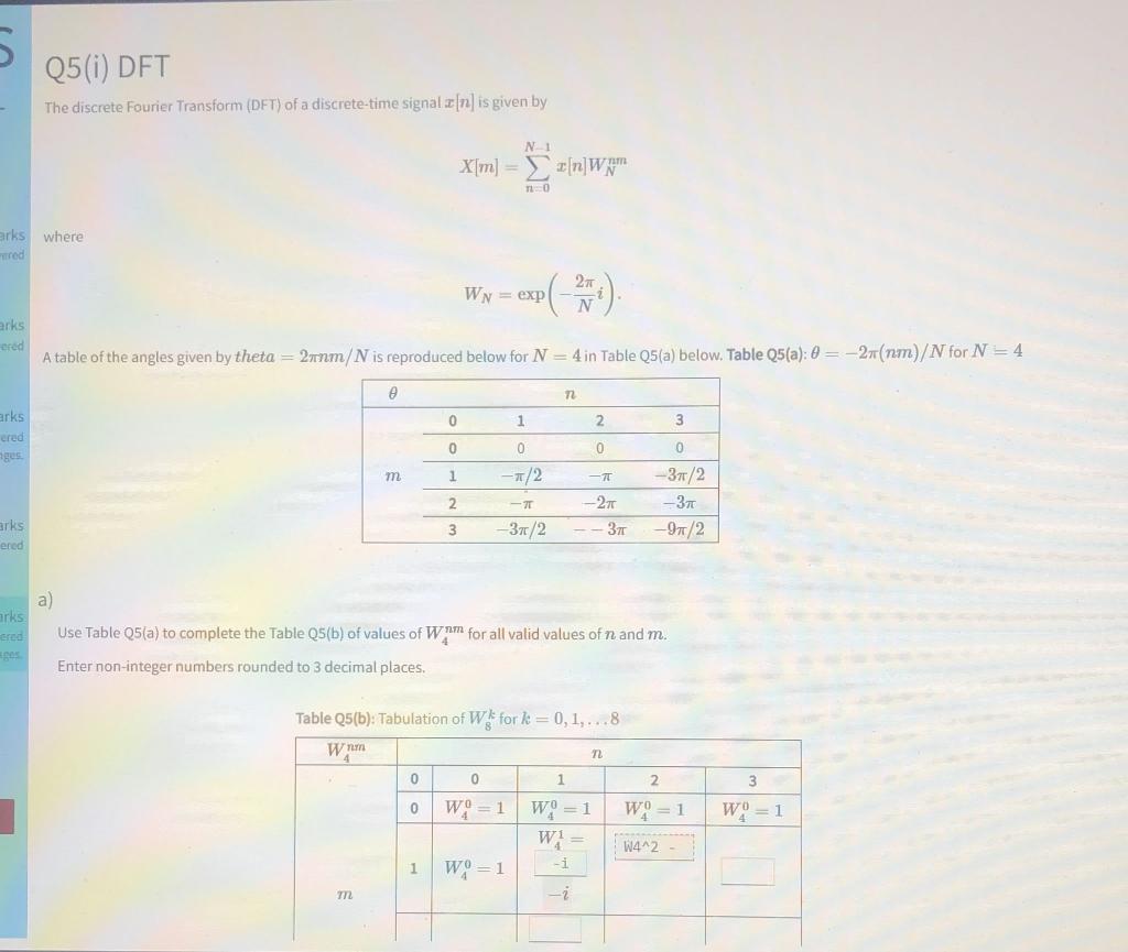 Solved Question 5: The Discrete and Fast Fourier Transform | Chegg.com