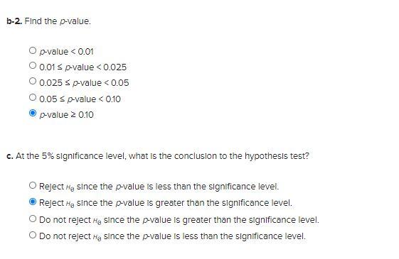 Solved B 2 Find The P Value O P Value 0 01 0 01 S Chegg Com