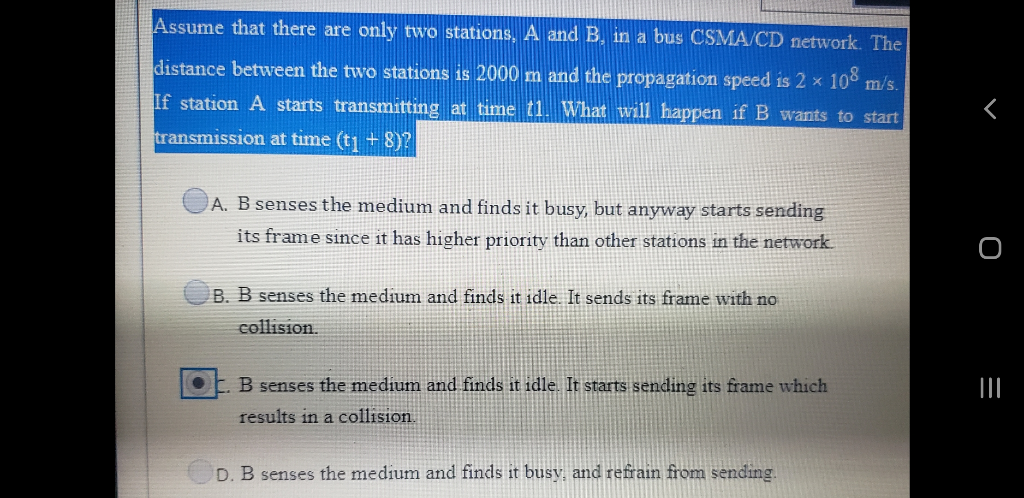 Solved Assume that there are only two stations. A and B. in | Chegg.com