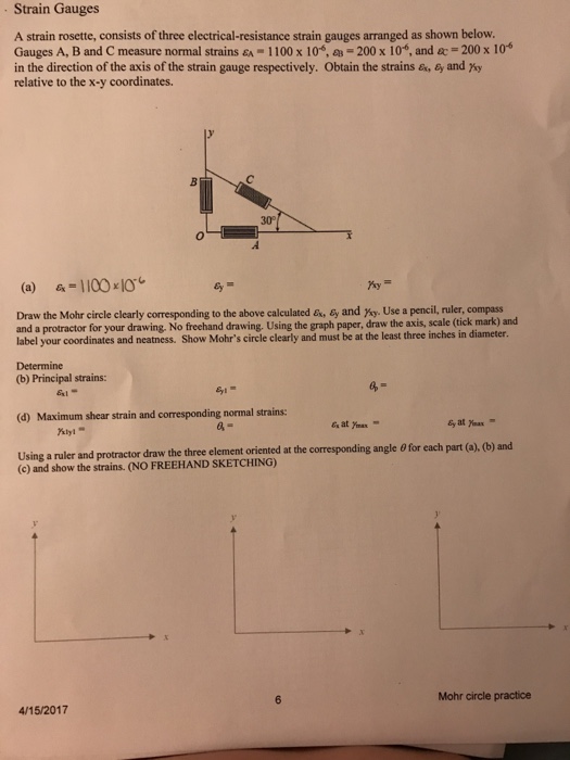 Solved A strain rosette, consists of three | Chegg.com