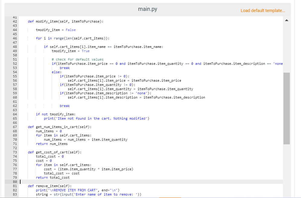 Solved 9.12 LAB*: Program: Online shopping cart (Part 2) | Chegg.com