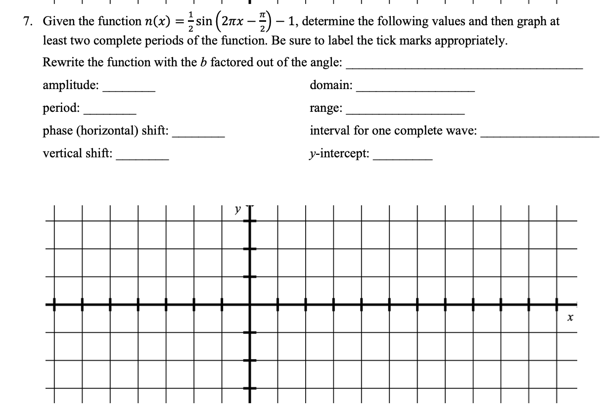 Solved 6. Given the function m(x) = –3 cos (2x + 3) + 2, | Chegg.com