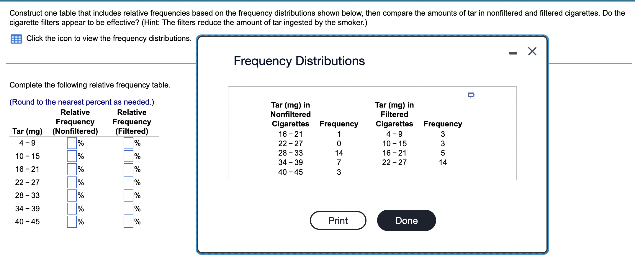 Solved Construct one table that includes relative | Chegg.com