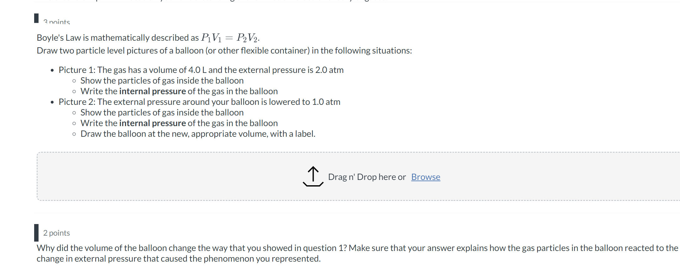 Solved Boyle's Law is mathematically described as P1V1=P2V2. | Chegg.com