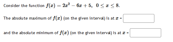 Solved Consider The Function F X 2x2 6x 5 0