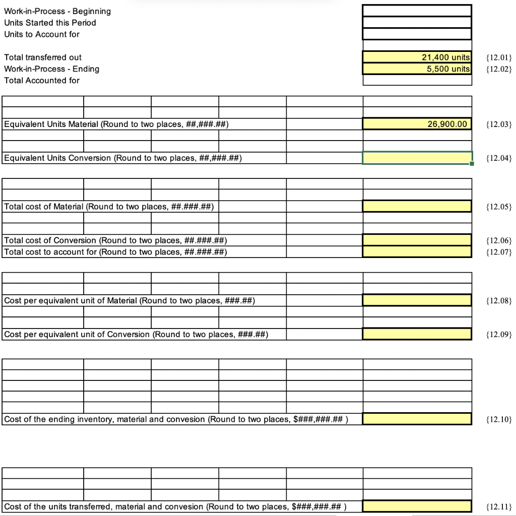 Solved PART 4 Process Costing - Weighted Average General | Chegg.com