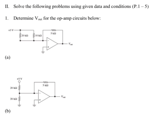 Solved II. Solve The Following Problems Using Given Data And | Chegg.com