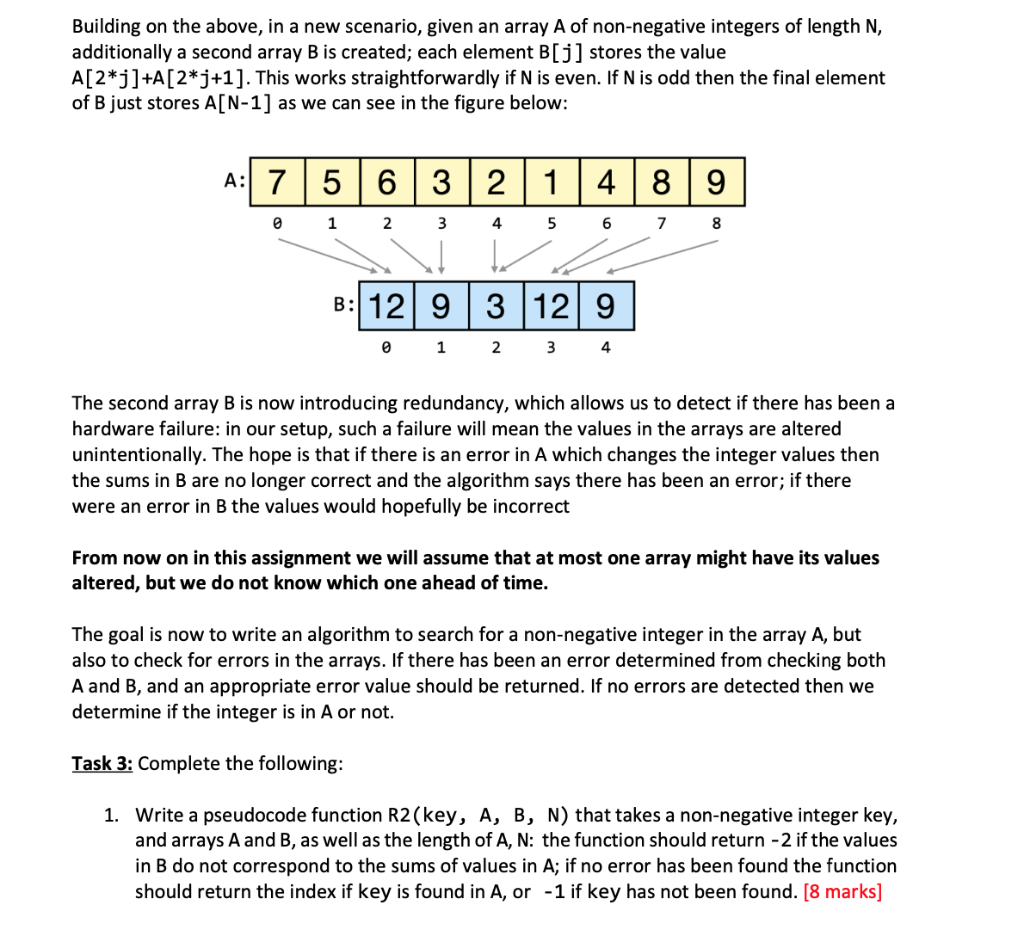 Solved Write A Pseudocode Function R2 Key A B N That