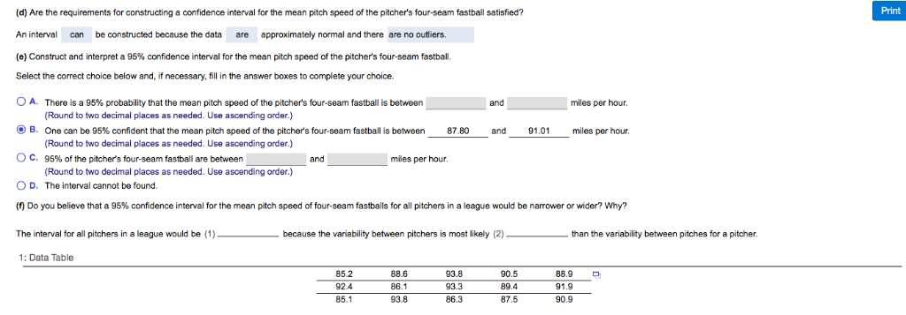 Solved 5. A Baseball Pitcher's Most Popular Pitch Is A | Chegg.com