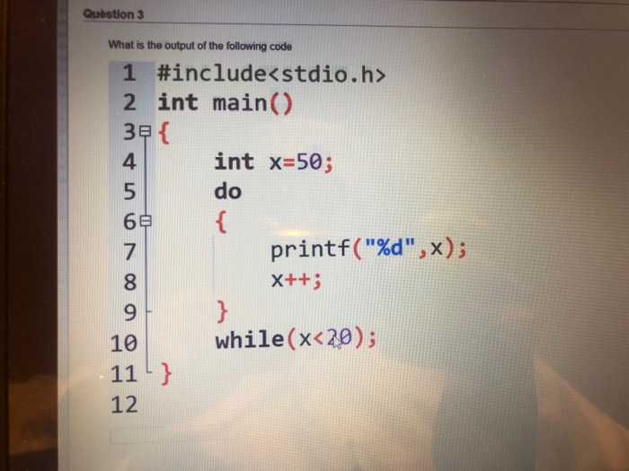 Solved Quèstion 3 What Is The Output Of The Following Code 1 | Chegg.com