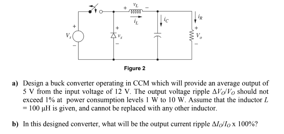 Solved Vl Ic I Vo Vs Figure 2 A Design A Buck Converter - 