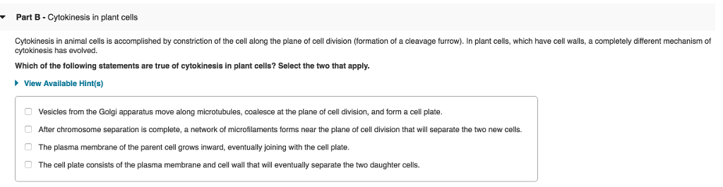 Solved Part A Comparing chromosome separation in bacteria | Chegg.com