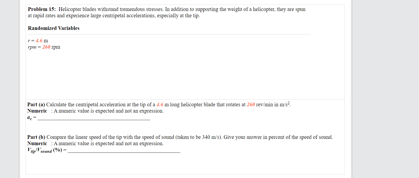 Solved Problem 15 Helicopter blades withstand tremendous