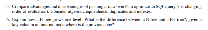 Solved 5. Compare advantages and disadvantages of pushing o | Chegg.com