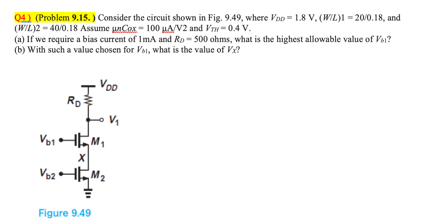 Solved Q4 ) (Problem 9.15.) Consider The Circuit Shown In | Chegg.com