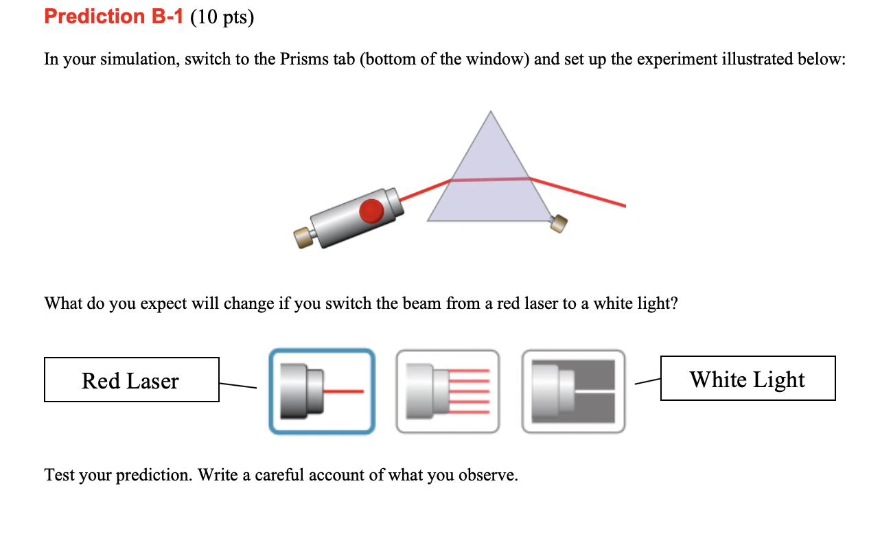 Solved Prediction B-1 (10 Pts) In Your Simulation, Switch To | Chegg.com