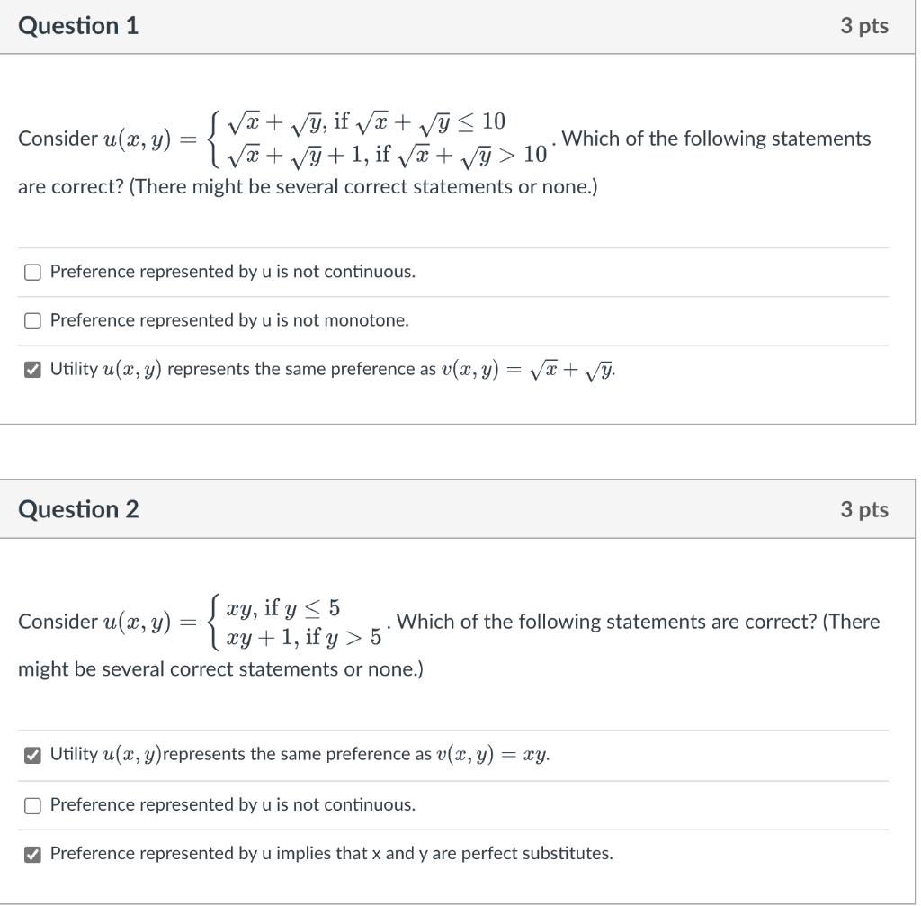 Solved Question 1 3 pts Consider u(x,y) Vã+vy, if ve + vy