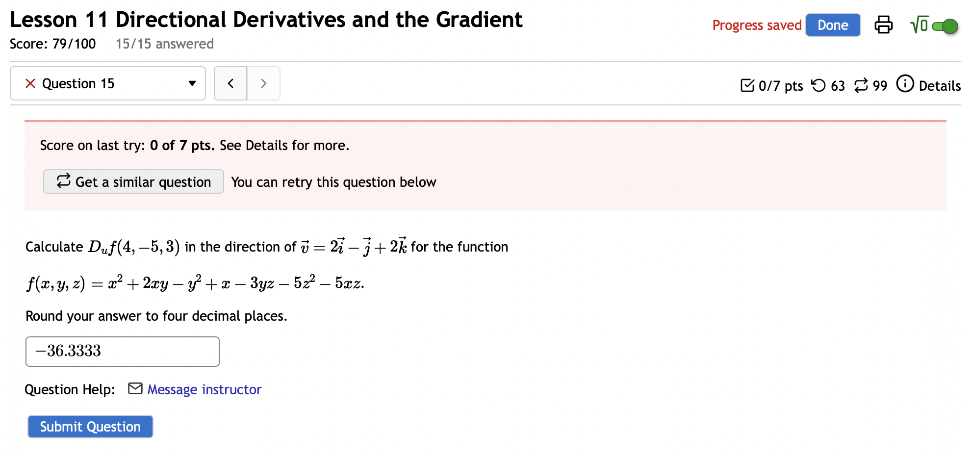 Solved Lesson 11 Directional Derivatives And The Gradient | Chegg.com