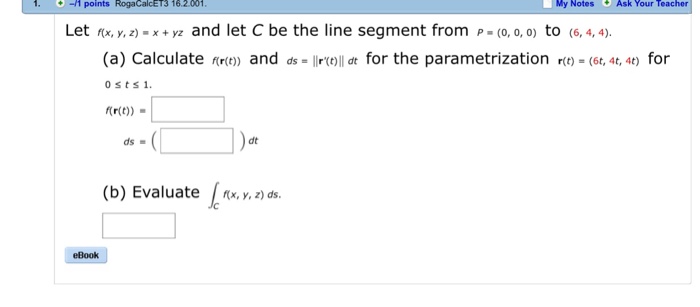 Solved Let f(x, y, z) = x + yz and let C be the line | Chegg.com
