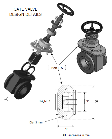 Solved The sketch below outlines the design of a gate valve | Chegg.com