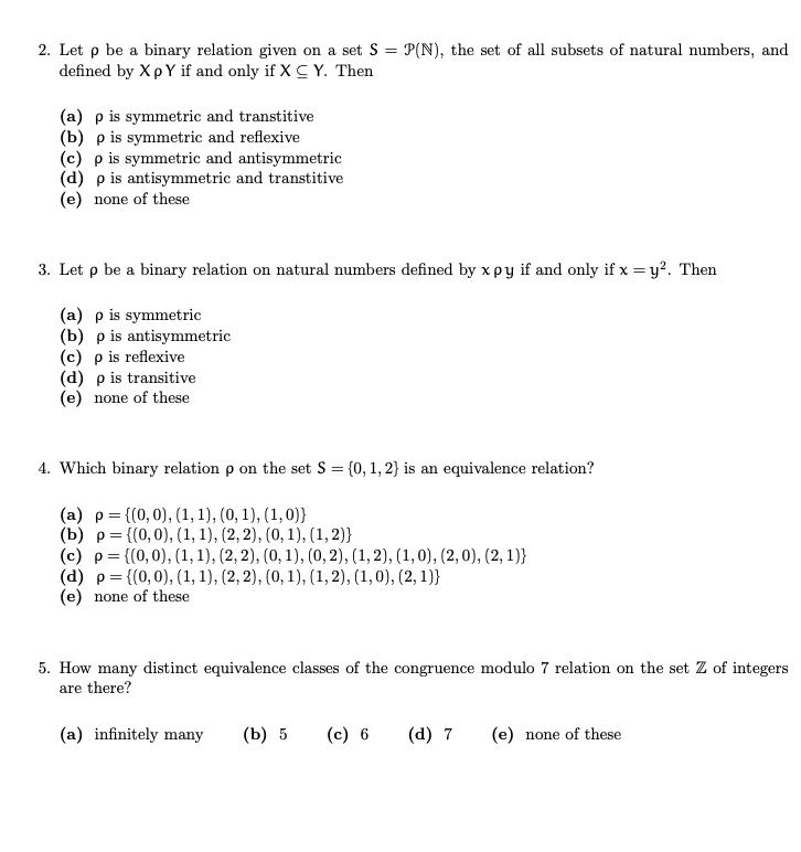 Solved Part B. (Multiple Choice Questions). [25 Points]. | Chegg.com