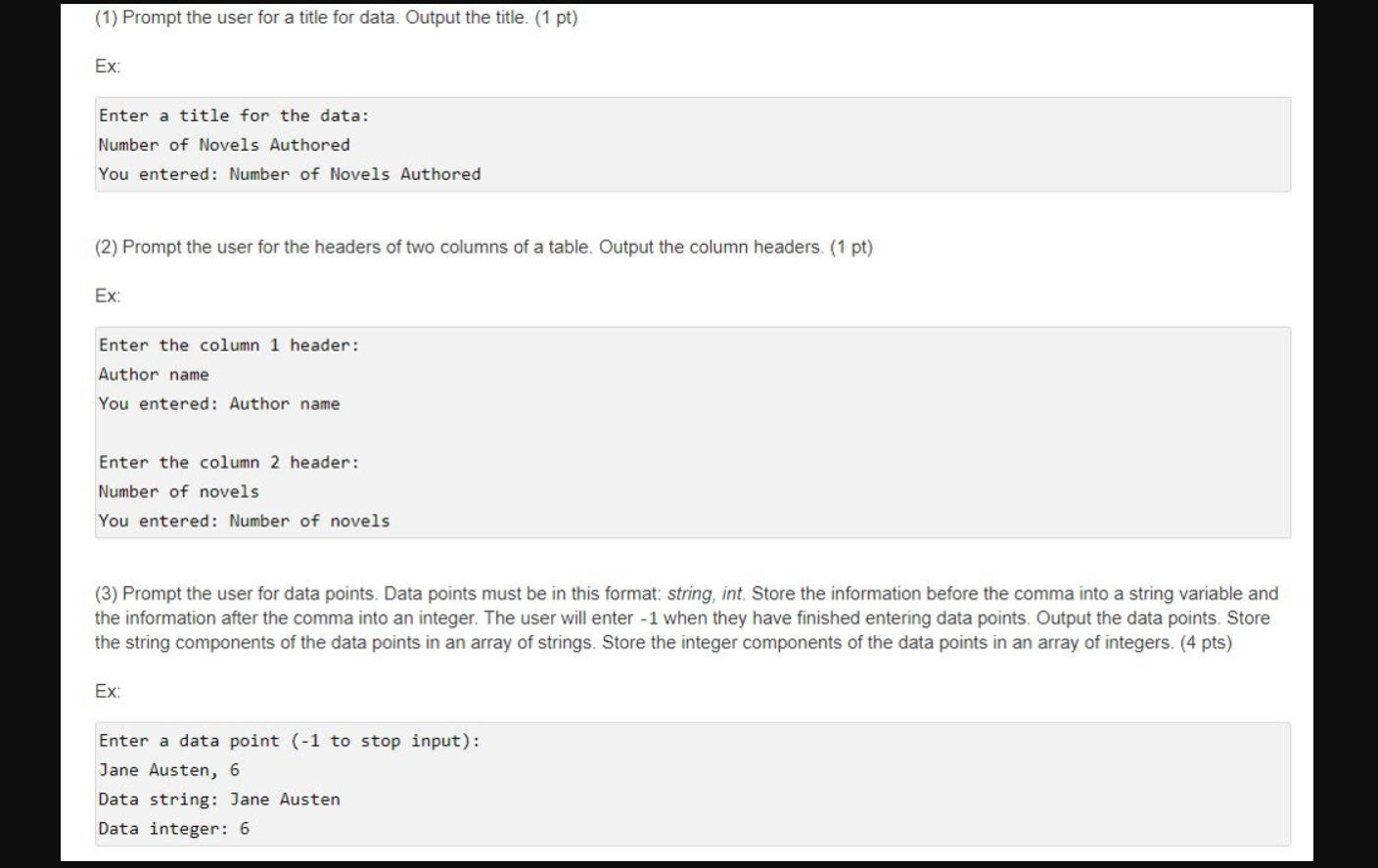 I need help with this Zybooks C programming | Chegg.com