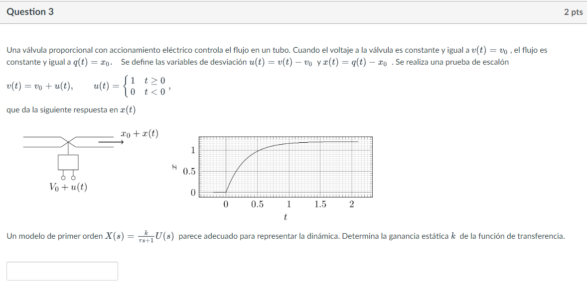 Solved An electrically actuated proportional valve controls