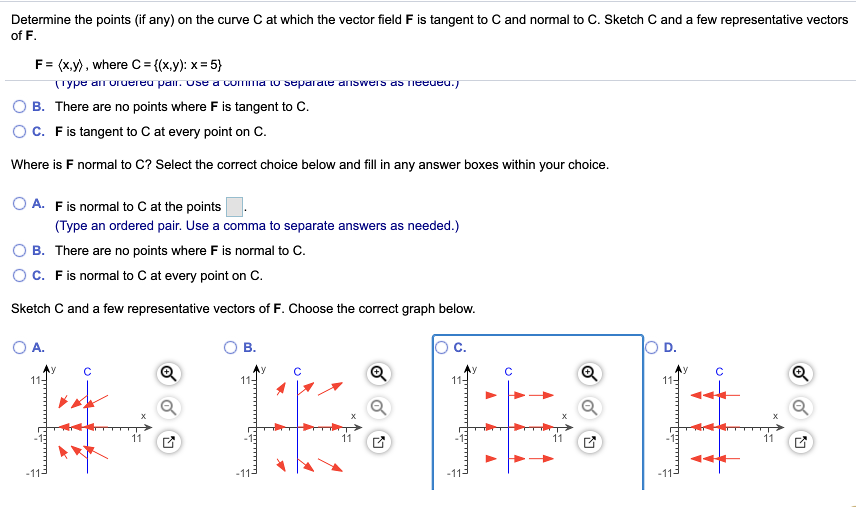 Solved Determine the points (if any) on the curve C at | Chegg.com