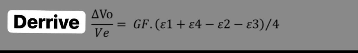 Solved ΔVo Derrive = GF.(81 + €4 – £2- €3)/4 Ve | Chegg.com