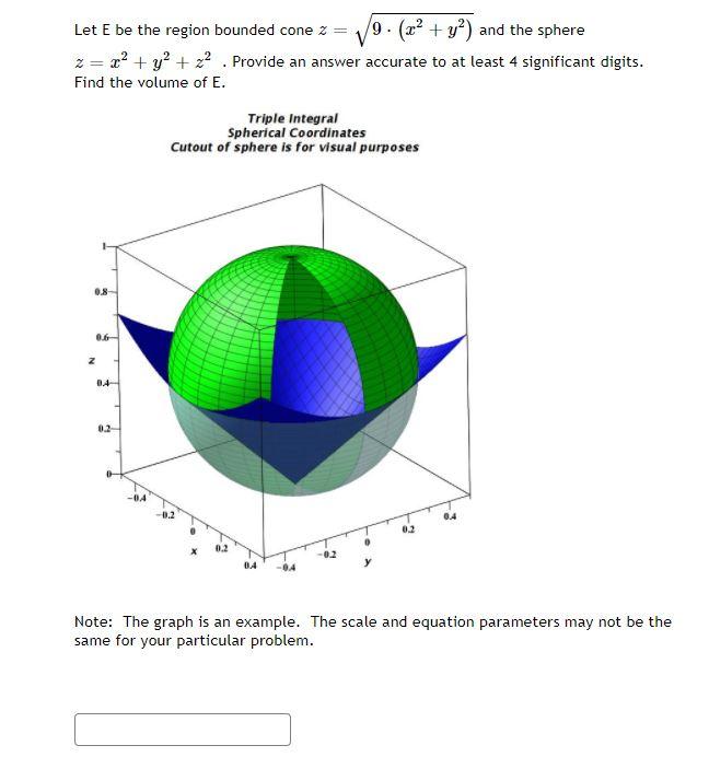 Solved Let E Be The Region Bounded Cone Z 9 X2 Y And Chegg Com