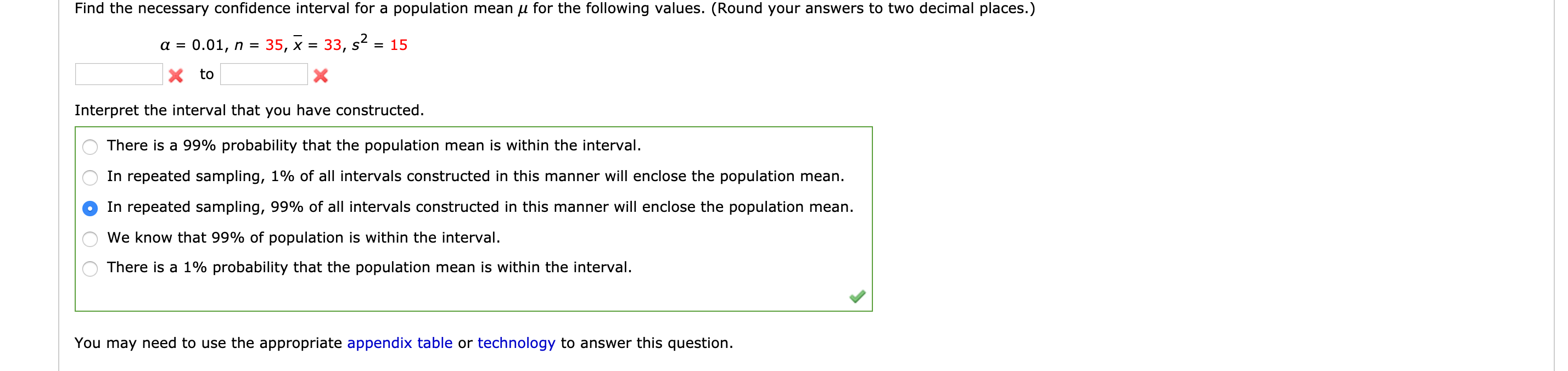 Solved Find the necessary confidence interval for a | Chegg.com