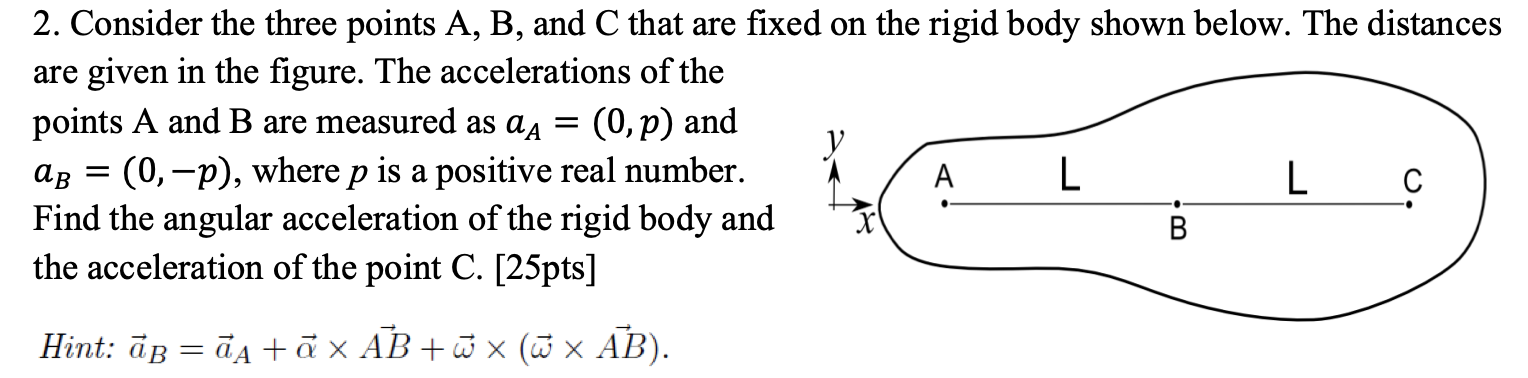 Solved 2. Consider The Three Points A,B, And C That Are Fix | Chegg.com