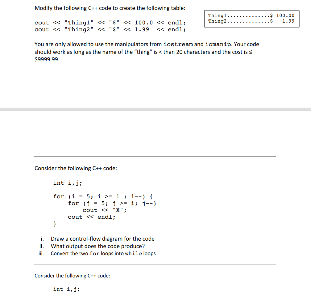 Solved] I need help 1. Evaluate the following C++ expressions