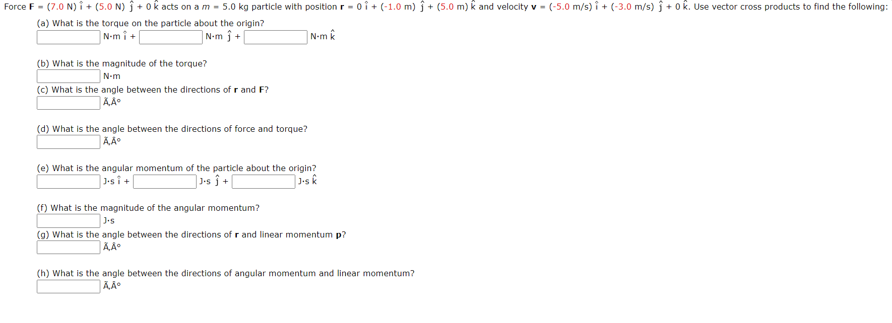 Solved Force F 7 0 N I 5 0 N ſ 0 ħ Acts On A M Chegg Com