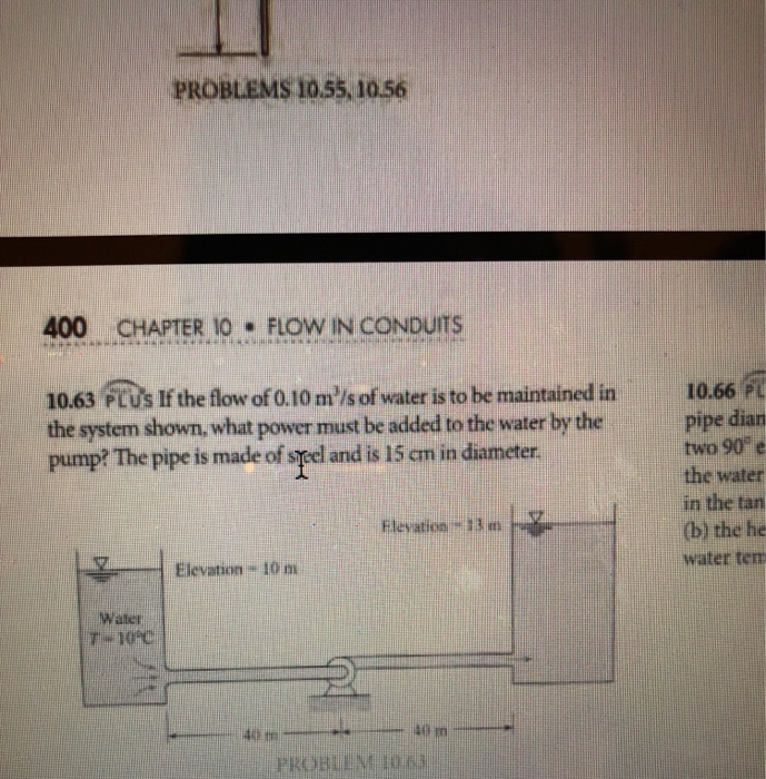 Solved PROBLEMS 10.ss, 1056 400 CHAPTER 10 FLOW IN CONDUITS | Chegg.com