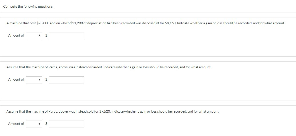 Solved Compute the following questions. A machine that cost | Chegg.com