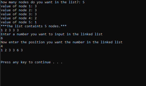 Solved Complete the InsertByPos Function for inserting a new | Chegg.com