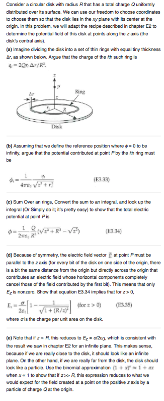 Solved Consider a circular disk with radius that has a total | Chegg.com