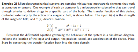 Solved Exercise 2) Microelectromechanical Systems Are 