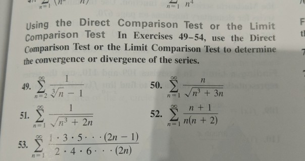 Solved Pl The Direct Comparison Test Or The Limit Comparison | Chegg.com