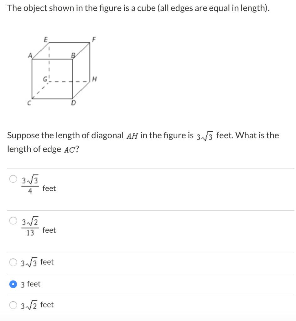 Solved The Object Shown In The Figure Is A Cube (all Edges | Chegg.com