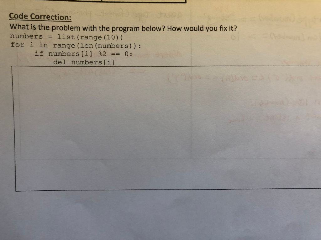 Solved Code Correction: What is the problem with the program | Chegg.com