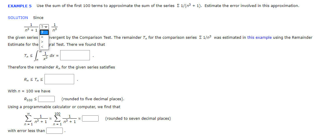 Solved EXAMPLE 5 Use the sum of the first 100 terms to | Chegg.com
