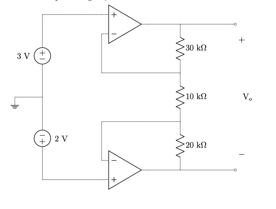 Solved Λ 30 kΩ 3 V (+ Λ >10 kΩ V. +Ι 2 V ΑΛΛ » 20 kΩ O + | Chegg.com