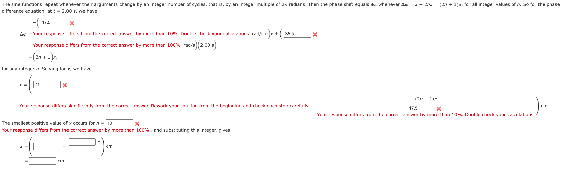 Solved Two sinusoidal waves in a string are defined by the | Chegg.com