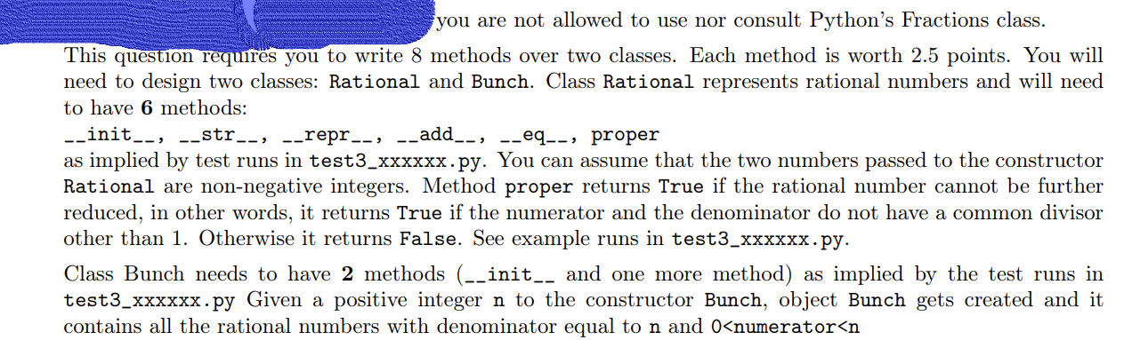 Solved you are not allowed to use nor consult Python's | Chegg.com
