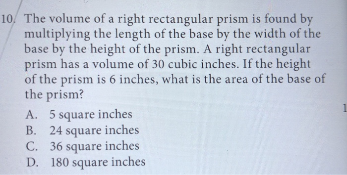 the volume of a right rectangular prism is found by multiplying