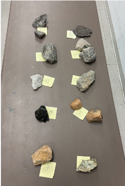 Solved IDENTIFY THE ROCKS IN THE ORDER OF TABLE WITH THE | Chegg.com