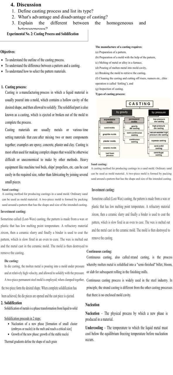 Types of Casting Processes